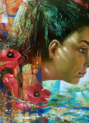 Abstract oil painting Summer fantasy Anatoly Borisovich Tarabanov nTar22