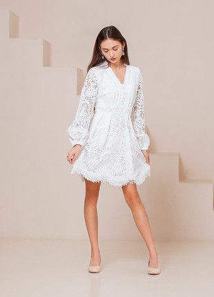 White elegant net dress