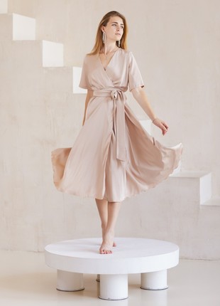 Silk midi dress for smell1 photo