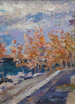 Oil painting Autumn Quay /  Serdyuk Boris Petrovich nSerb91 photo