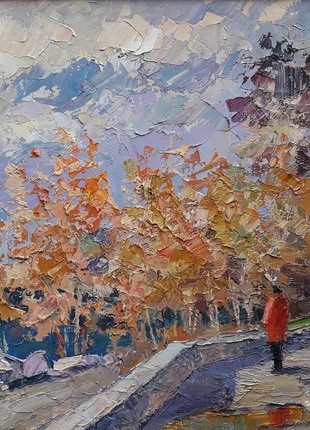 Oil painting Autumn Quay /  Serdyuk Boris Petrovich nSerb94 photo