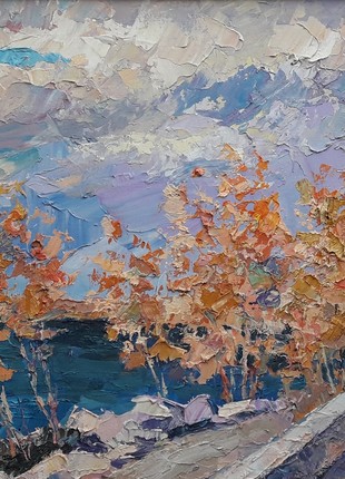 Oil painting Autumn Quay /  Serdyuk Boris Petrovich nSerb95 photo