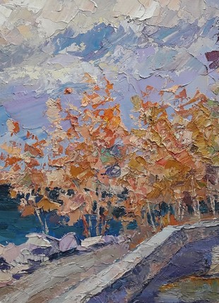 Oil painting Autumn Quay /  Serdyuk Boris Petrovich nSerb96 photo