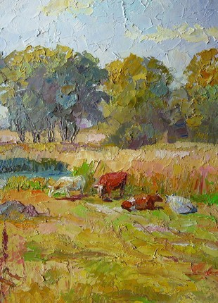 Oil painting On a sunny glade / Serdyuk Boris Petrovich nSerb20
