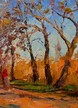 Oil painting On a walk /  Serdyuk Boris Petrovich nSerb235 photo
