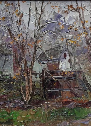 Oil painting Abandoned yard /  Serdyuk Boris Petrovich nSerb28