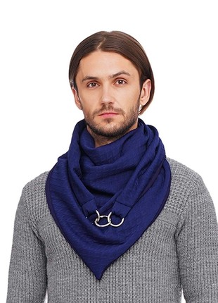 Stylish scarf men double-sided scarf with original clasp, unisex2 photo