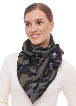 Stylish scarf double-sided scarf with original clasp, unisex1 photo