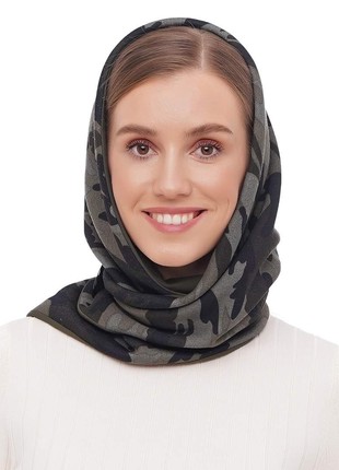 Stylish scarf double-sided scarf with original clasp, unisex2 photo