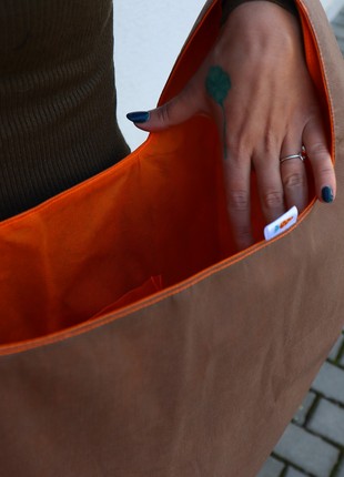 "Morti" large shopper bag for shopping, handmade. Tote bag.6 photo