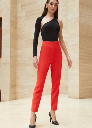 HIGH-RISE TROUSERS IN RICH SHADE GEPUR1 photo