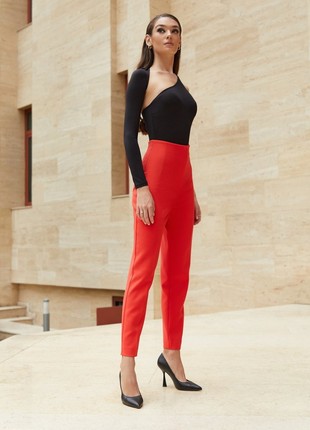 HIGH-RISE TROUSERS IN RICH SHADE GEPUR4 photo