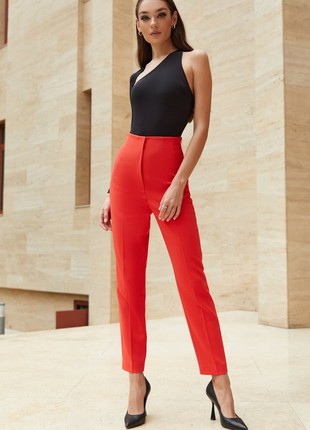 HIGH-RISE TROUSERS IN RICH SHADE GEPUR2 photo