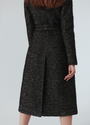 Long Herringbone Coat with Moaher2 photo