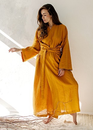 Linen kimono dress