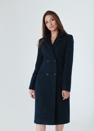 Double-breasted long Coat with Alpaca Wool1 photo