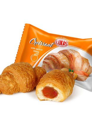 Croissant with apricot filling