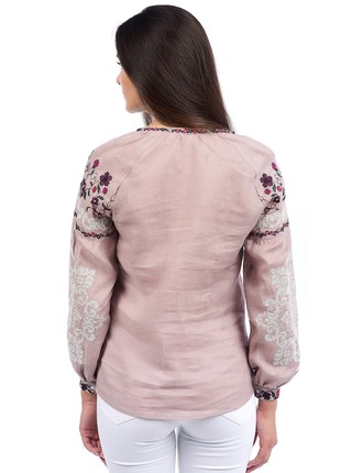 Woman's embroidered blouse dusty rose 240-19/004 photo