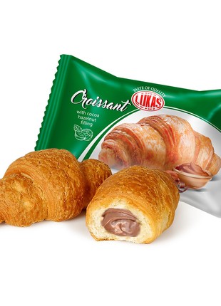 Croissant with "cocoa-cream-nut" filling