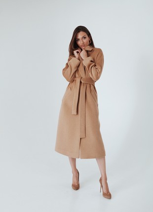Long Camel Oversize Alpaca Wool Coat2 photo