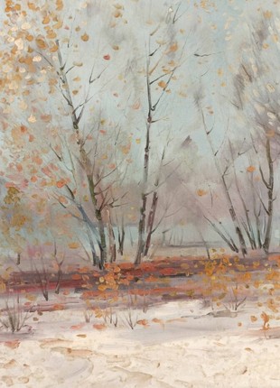 Oil painting Early winter Peter Tovpev nDodr104