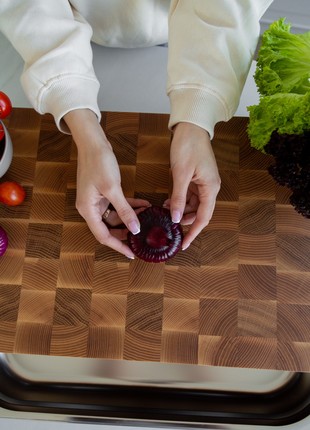 Ash & oak cutting board with tray 60*34 cm9 photo