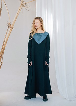 Classic dress with a linocut5 photo