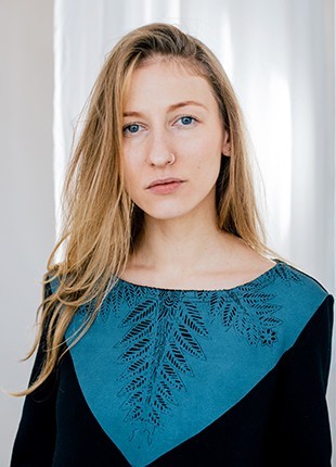 Classic dress with a linocut6 photo