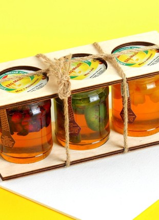 Set of honey "Sweet trio - fruits" ECO-MedOK, 960 grams