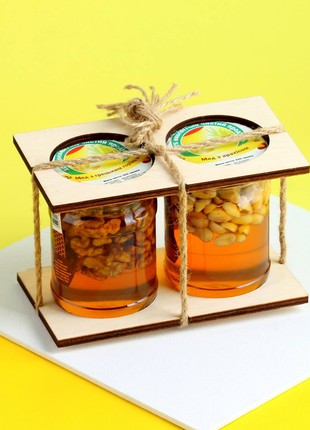 Set of honey "Sweet couple - nut" ECO-MedOK, 640 grams