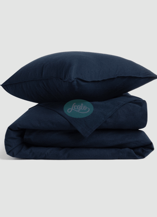LEGLO NAVY BOILED COTTON BEDDING SET  Full5 photo