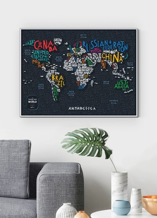 Scratch-off Travel Map® LETTERS World3 photo