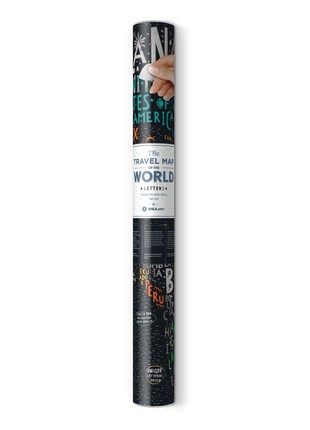 Scratch-off Travel Map® LETTERS World7 photo