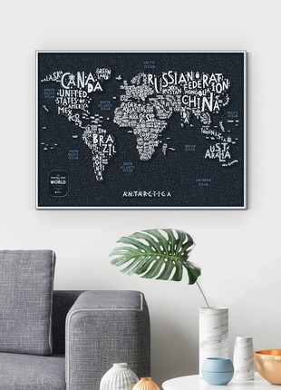 Scratch-off Travel Map® LETTERS World