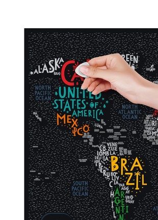 Scratch-off Travel Map® LETTERS World2 photo