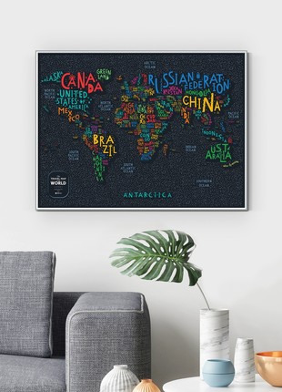 Scratch-off Travel Map® LETTERS World4 photo