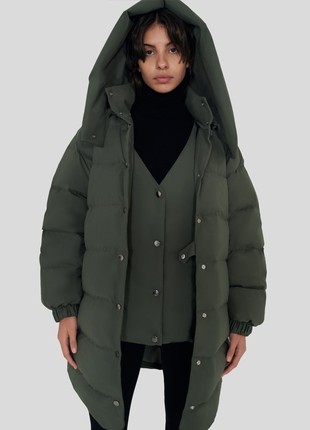 Puffer coat “Twin” khaki