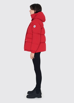 Puffer coat “Montana” red3 photo