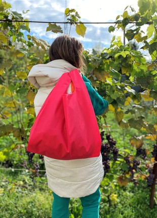 "Morti" large shopper bag for shopping, handmade. Tote bag.3 photo