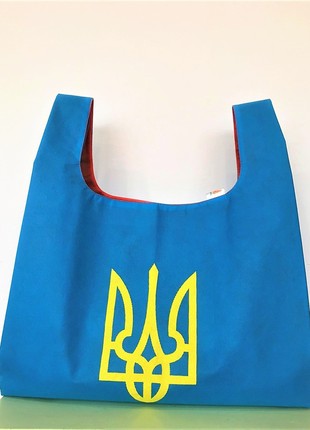 Large "Morti" shopping bag, patriotic print, handmade.Tote bag.