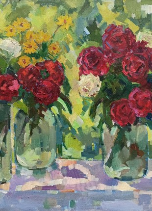 Oil painting Roses Peter Tovpev nDobr131