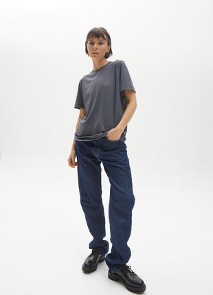 GRAPHITE BASIC WOMAN T-SHIRT | COTTON 190 GSM | Relaxed-fit & Regular-fit classic t-shirt7 photo