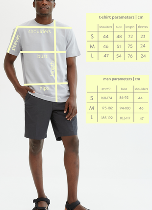 GRAY BASIC MAN T-SHIRT| COTTON 190 GSM | Relaxed-fit & Regular-fit classic t-shirt10 photo