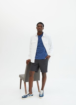 BLUE BASIC MAN T-SHIRT| COTTON 190 GSM | Relaxed-fit & Regular-fit classic t-shirt6 photo