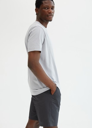 GRAY BASIC MAN T-SHIRT| COTTON 190 GSM | Relaxed-fit & Regular-fit classic t-shirt3 photo