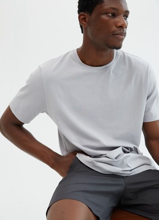 GRAY BASIC MAN T-SHIRT| COTTON 190 GSM | Relaxed-fit & Regular-fit classic t-shirt