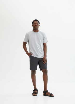 GRAY BASIC MAN T-SHIRT| COTTON 190 GSM | Relaxed-fit & Regular-fit classic t-shirt8 photo