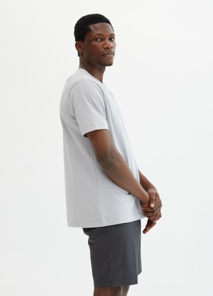 GRAY BASIC MAN T-SHIRT| COTTON 190 GSM | Relaxed-fit & Regular-fit classic t-shirt7 photo