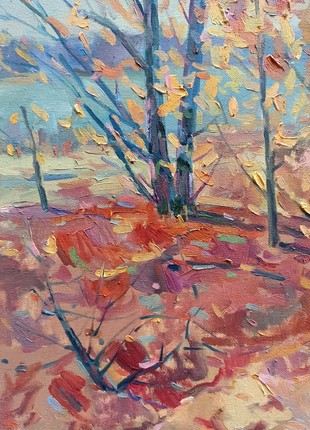 Oil painting Autumn sunny day Peter Tovpev nDobr1564 photo