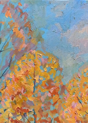 Oil painting Autumn sunny day Peter Tovpev nDobr1567 photo
